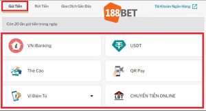 Điều kiện để nạp tiền tại 188BET